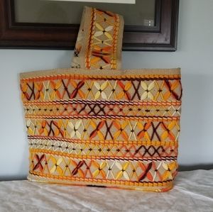 Vintage Jute Tote Bag